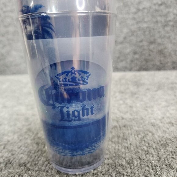 NEW Set of 6 Corona Light 16 FL OZ? Plastic Cups Clear Blue Bar Mancave Beer - Picture 6 of 10
